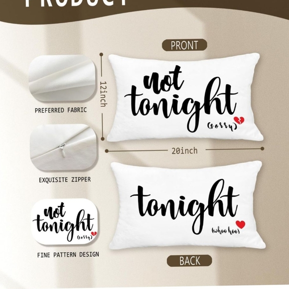 👣4/$20. Funny Double-Sided Pillow Case Engagement, Anniversary Wedding. NWT - Picture 3 of 6